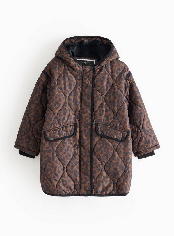 Animal Print Quilted Coat 5-6 years